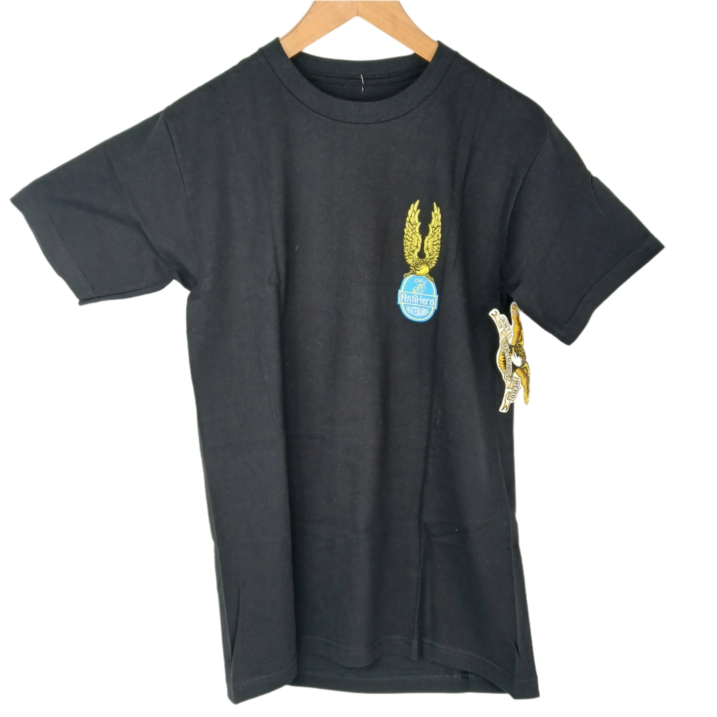 Anti Hero Golden Eagle Black Gold Blue Size S S/s Shirt