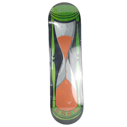 Snac Hourglass Green Woodgran Black Grey Size 8.38" Vintage NOS Deck