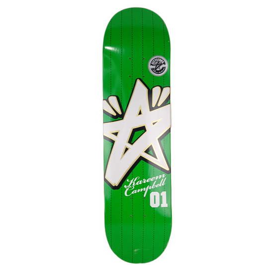 City Stars Kareem Campbell 01 Star Green Pinstripe 8.250" Vintage NOS Deck