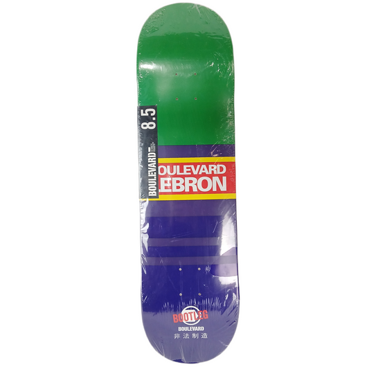 Boulevard Daniel Lebron Bootleg Blue Green Multi Size 8.5" Vintage NOS Deck