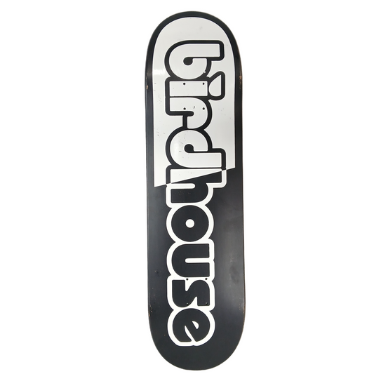 Birdhouse Team Logo White Black Size 8.5" Vintage NOS Deck Scuffed Graphic