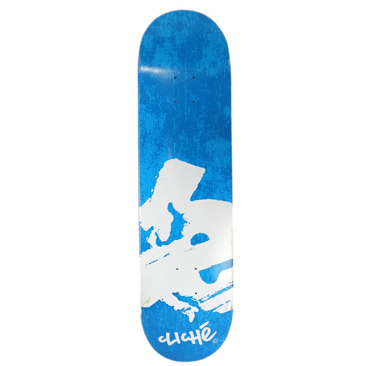 Cliché White E Blue Size 8.500" Vintage NOS Deck