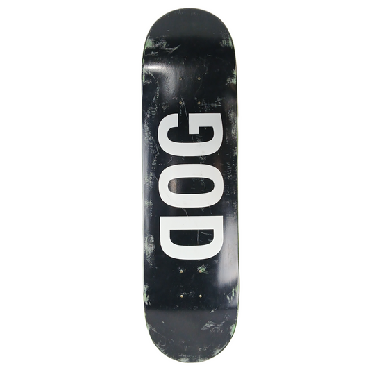 DOG Black White Team Logo Size 8.5" Vintage NOS Deck Scuffed Graphic