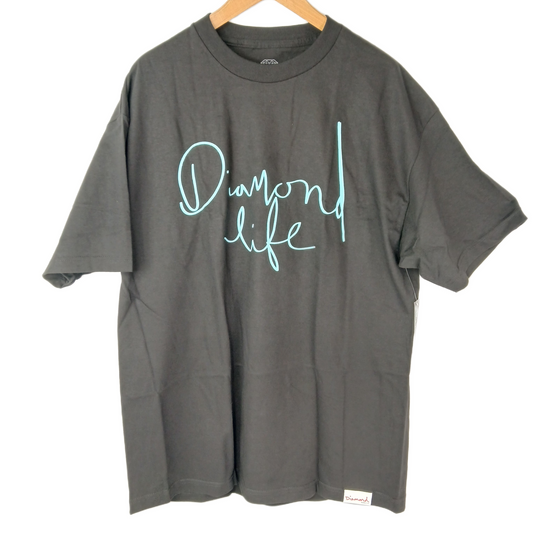 Diamond Life Script Black Size M S/s Shirt