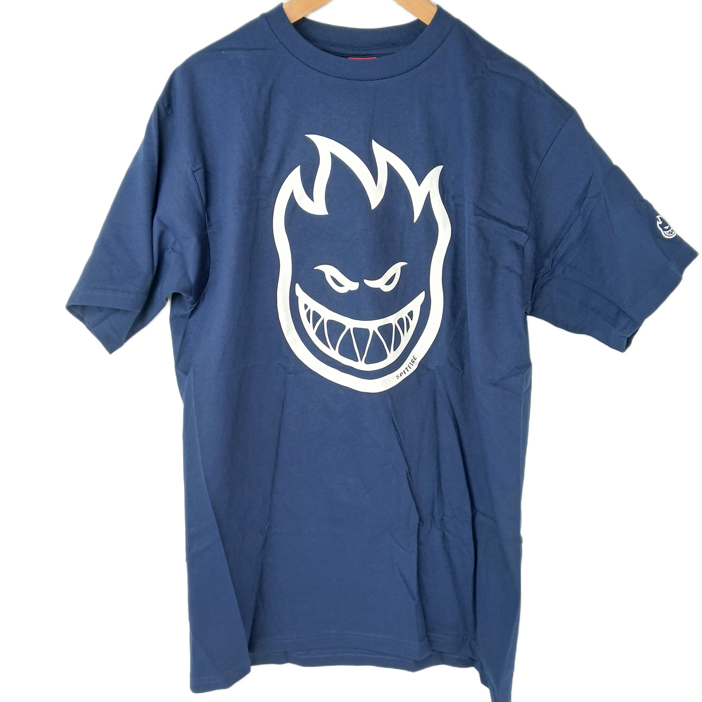 Spitfire Big Head Navy White Size Large S/s Shirt