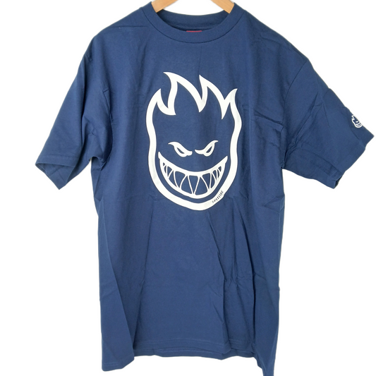 Spitfire Big Head Navy White Size Large S/s Shirt