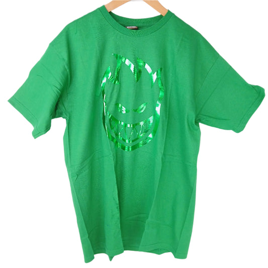 Spitfire St Patricks Big Head Green Foil Green Size Large S/s Shirt