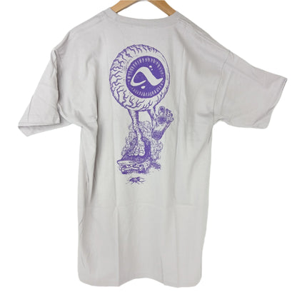 Adio Eye Chest Logo Grey Purple Size L S/s Shirt