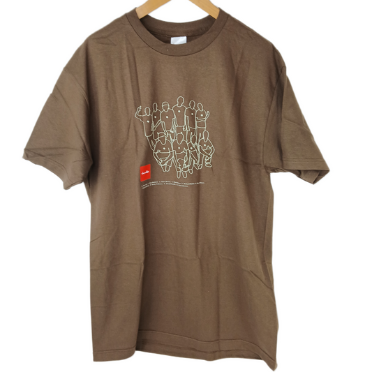 Chocolate Team Silhouette Shirt Brown Tan Red Size Large S/s Vintage Shirt
