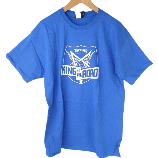 Thrasher King Of The Road 2010 Skate Goat Blue White Size Large S/s Shirt