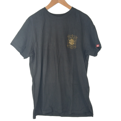 Element Logo Under Crescent Moon Black Gold Size Large S/s Shirt