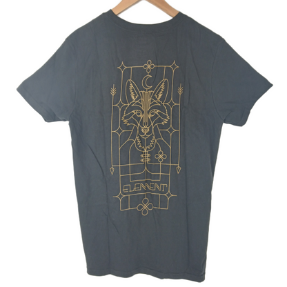 Element Logo Under Crescent Moon Black Gold Size Large S/s Shirt