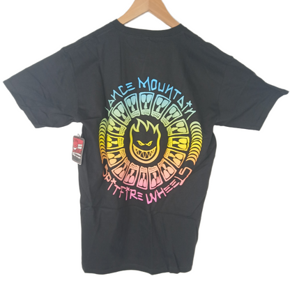 Spitfire Lance Mountain Tye Dye Spiral Black Multi Size Medium S/s Shirt