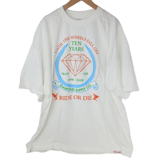 Diamond Ten Years White Blue Multi Size XXXL S/s Shirt