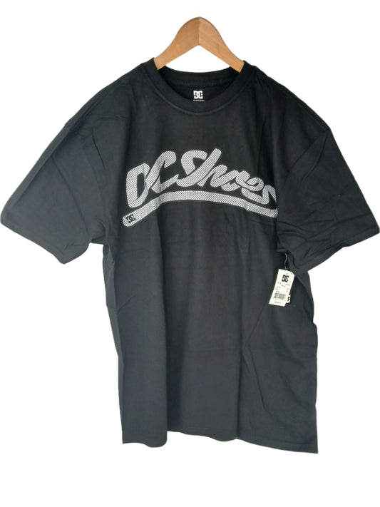 DC DC Shoes Cheese Black Grey Textured Graphic Size XL S/s Shirt