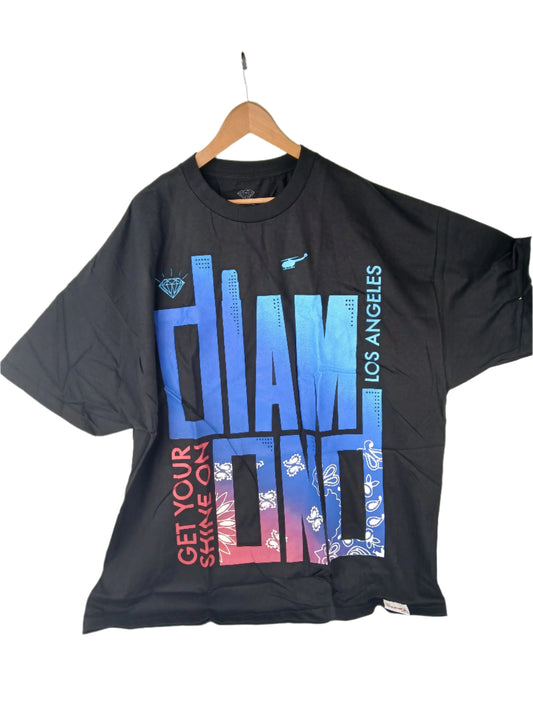 Diamond Shine On Black Multi Size 3 XL S/s Shirt