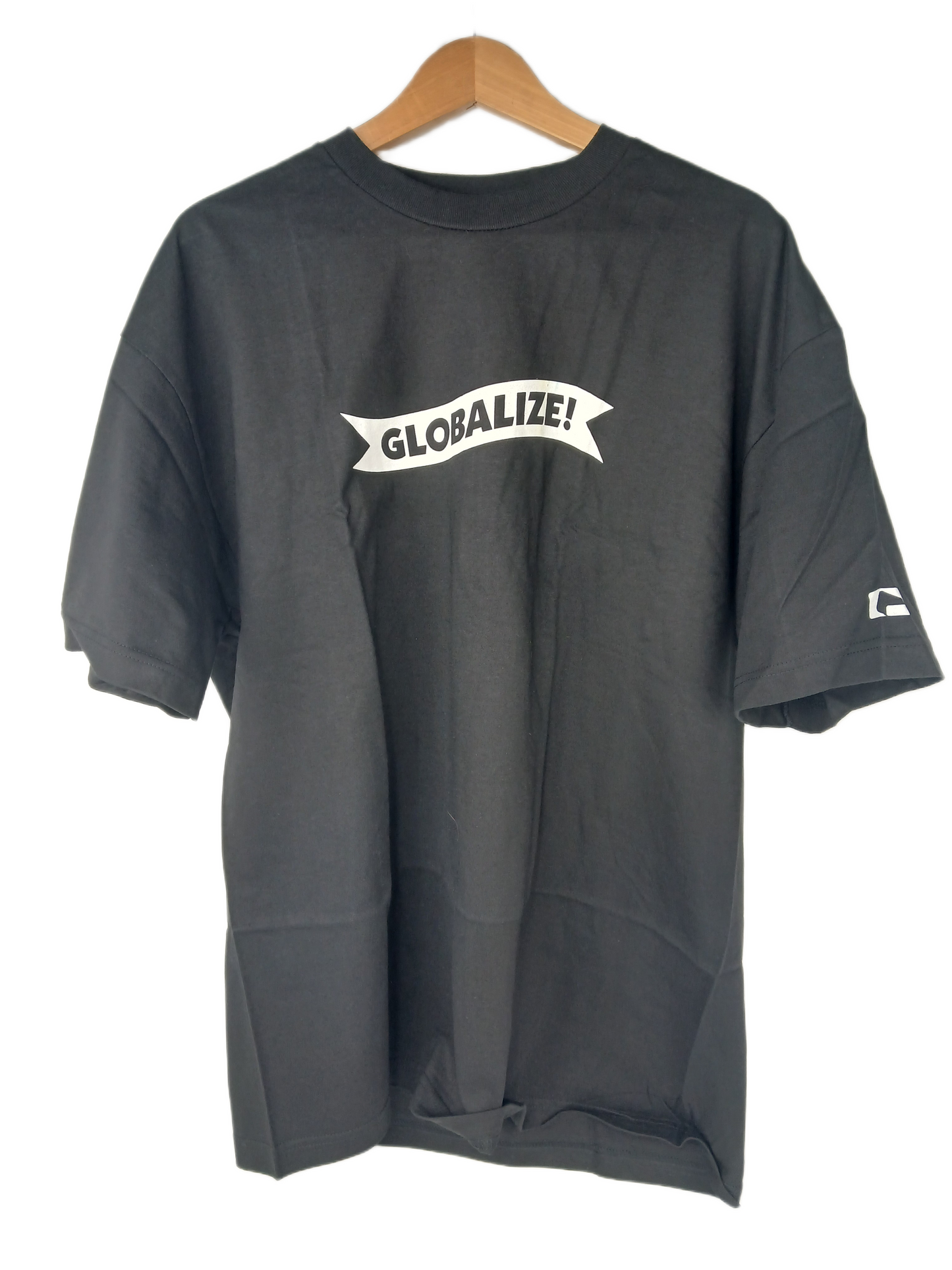 Globe Globalize Banner Logo Black White Size XL S/s Shirt