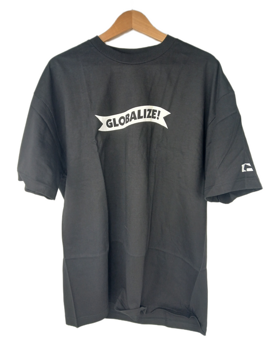 Globe Globalize Banner Logo Black White Size XL S/s Shirt