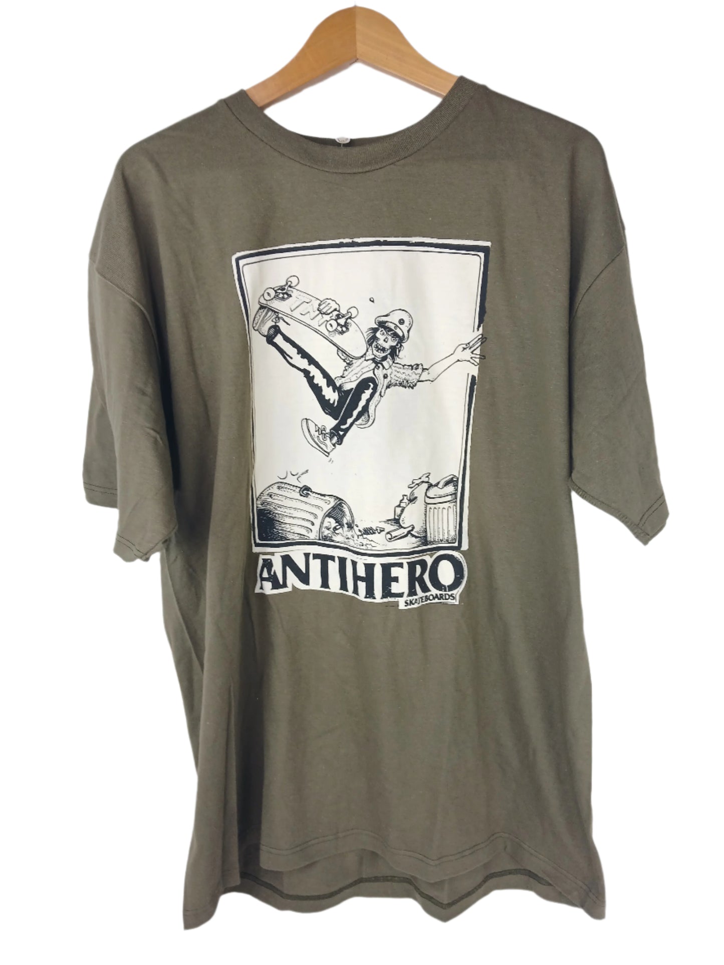 Anti-Hero Tony Trujillo Zombie Boneless Olive Black White Size XL S/s Shirt