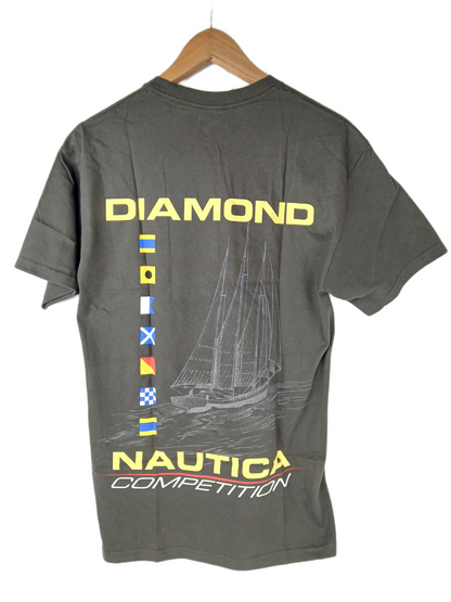 Diamond X Nautica Flags Black Multi Size M S/s Shirt