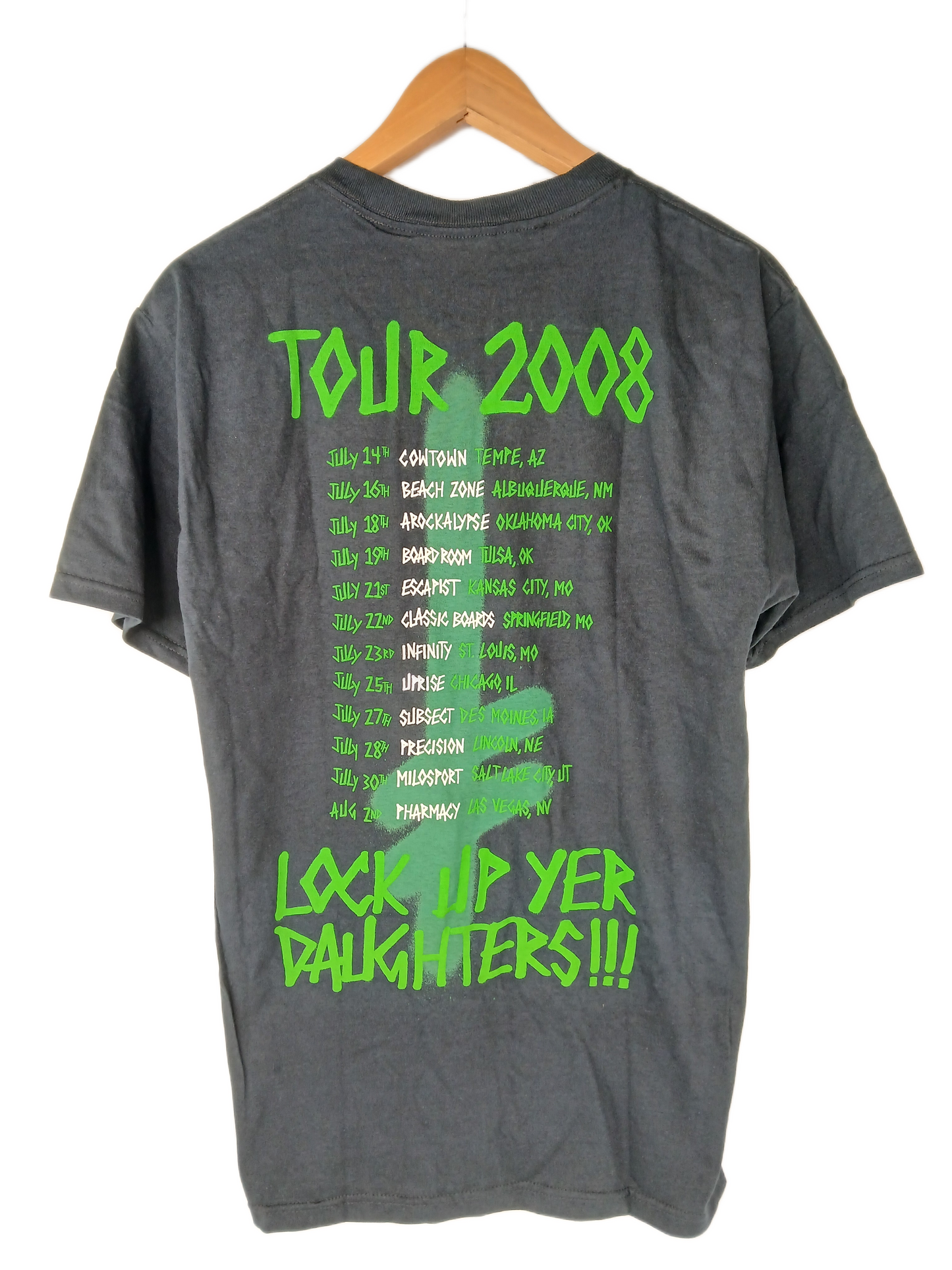 Baker Baker Has A Deathwish Tour Shirt 2008 Black Green White Size M S/s Vintage Shirt