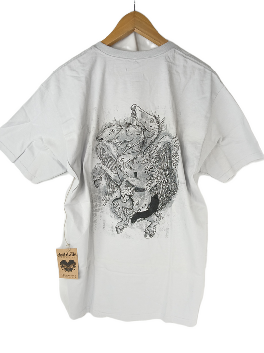 Dethkills Back Logo 3 Headed Horse Grey Size L S/s Shirt
