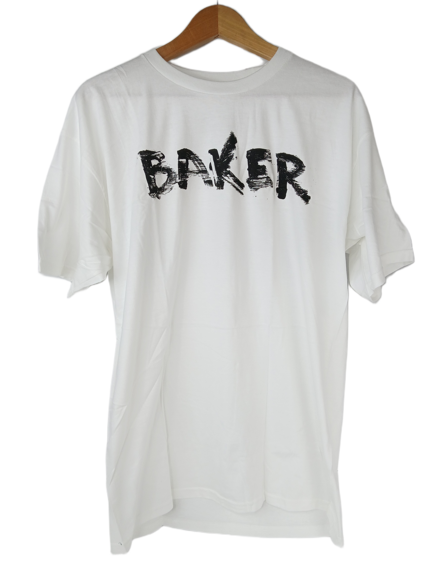 Baker Baker Logo Sharpie Thrashed Font Black White Size L S/s Vintage Shirt