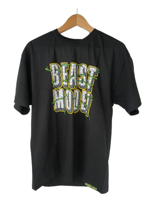 Shake Junt Beast Mode! Black Grey Yellow Green Size L S/s Vintage Shirt
