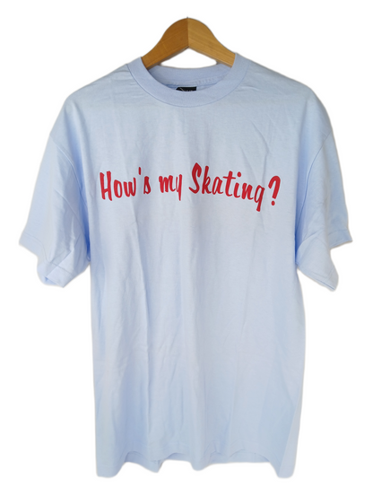 Shut "Hows My Skating?" Chest Logo Blue Red Size L S/s Shirt
