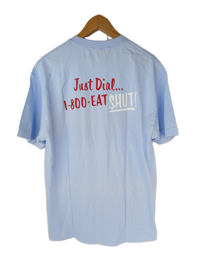 Shut "Hows My Skating?" Chest Logo Blue Red Size L S/s Shirt