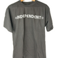 Independent Metallic Bar Cross Regular Black Silver Size M S/s Vintage Shirt