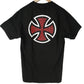 Independent FN FIll Cross Regular Black Red White Size M S/s Shirt