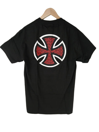 Independent FN FIll Cross Regular Black Red White Size M S/s Shirt