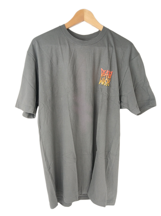 Deathwish The Truth Cross Grey Orange Yellow Size Large S/s Shirt