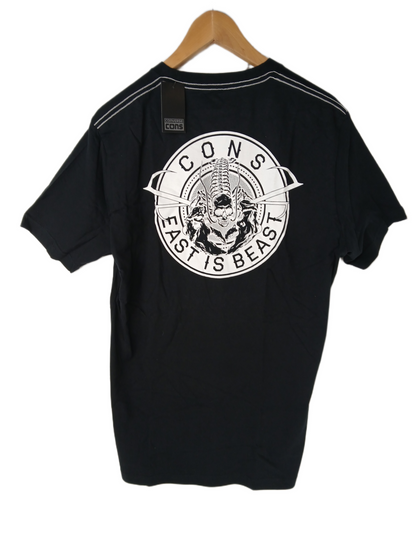 Cons East Is Beast Black White Size M S/s Shirt