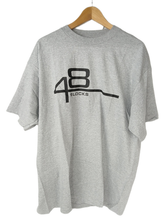 48 Blocks Logo Shirt Grey Black Size XL S/s Shirt