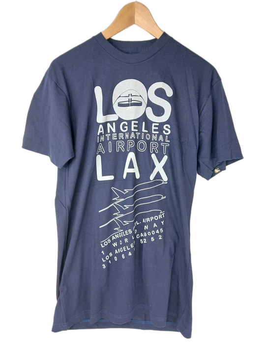 Ambiguous Travel Collection Los Angeles International Airport Navy Blue Size M S/s Vintage Shirt