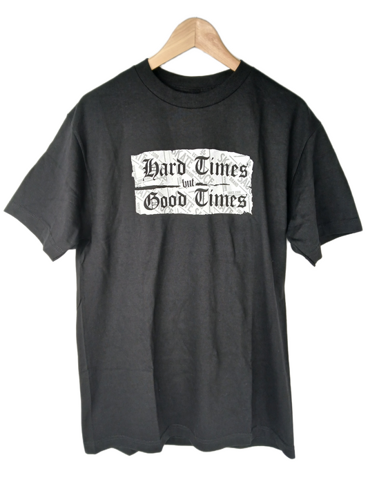 Skate Sauce Hard Times But Good Times Black White Size M S/s Shirt