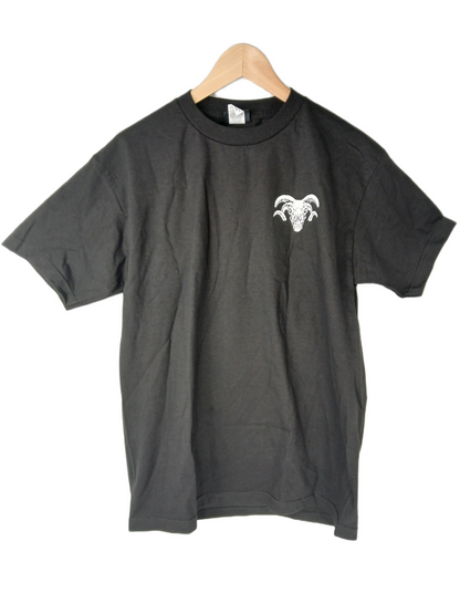 Creature Goat White Black Front & Back Print Size M S/s Vintage Shirt