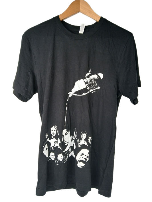 Canvas Old-E Pour One Out For The Homies Never Forget Legends Tribute Shirt Black White Size M S/s Vintage Shirt