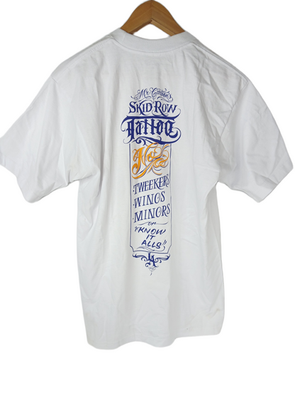 Mister Cartoon Know It All's White Multi Size M S/s Vintage Shirt