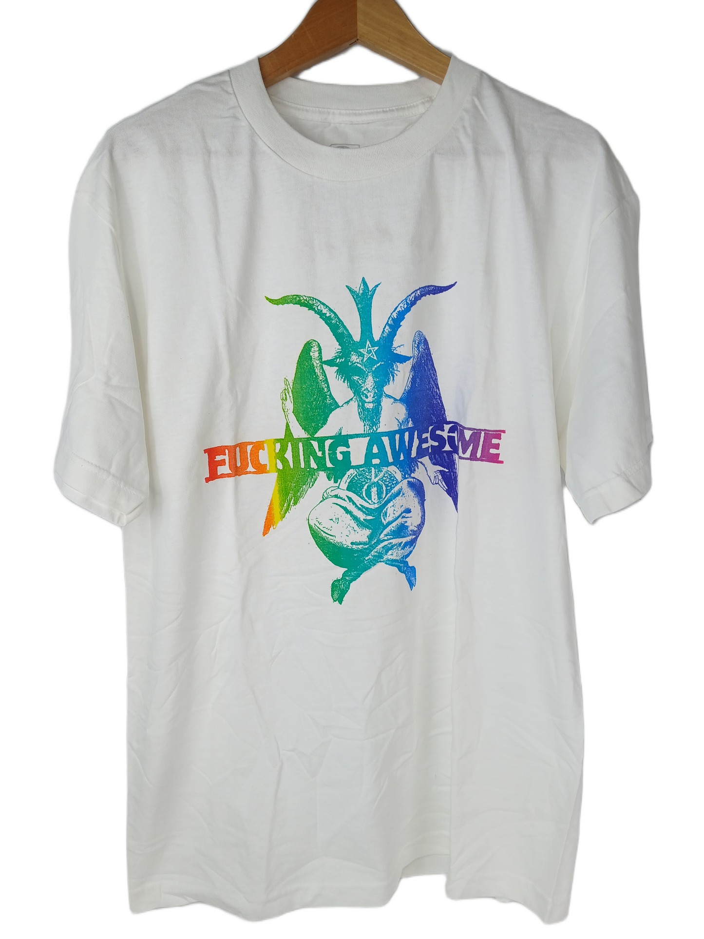 Fucking Awesome Baphomet White Multi Size Large S/s Shirt
