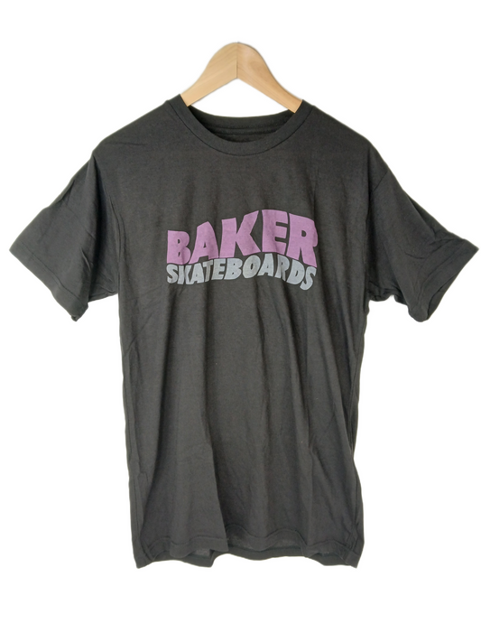 Baker Baker Skateboard Co Black Purple Grey Size M S/s Vintage Shirt