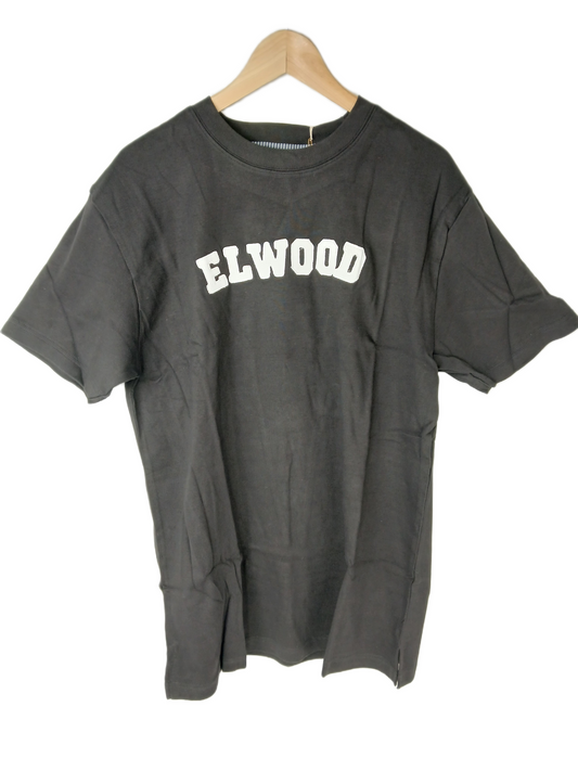 Elwood Elwood Drop Out Jersey Print Logo Black White Size L S/s Vintage Shirt