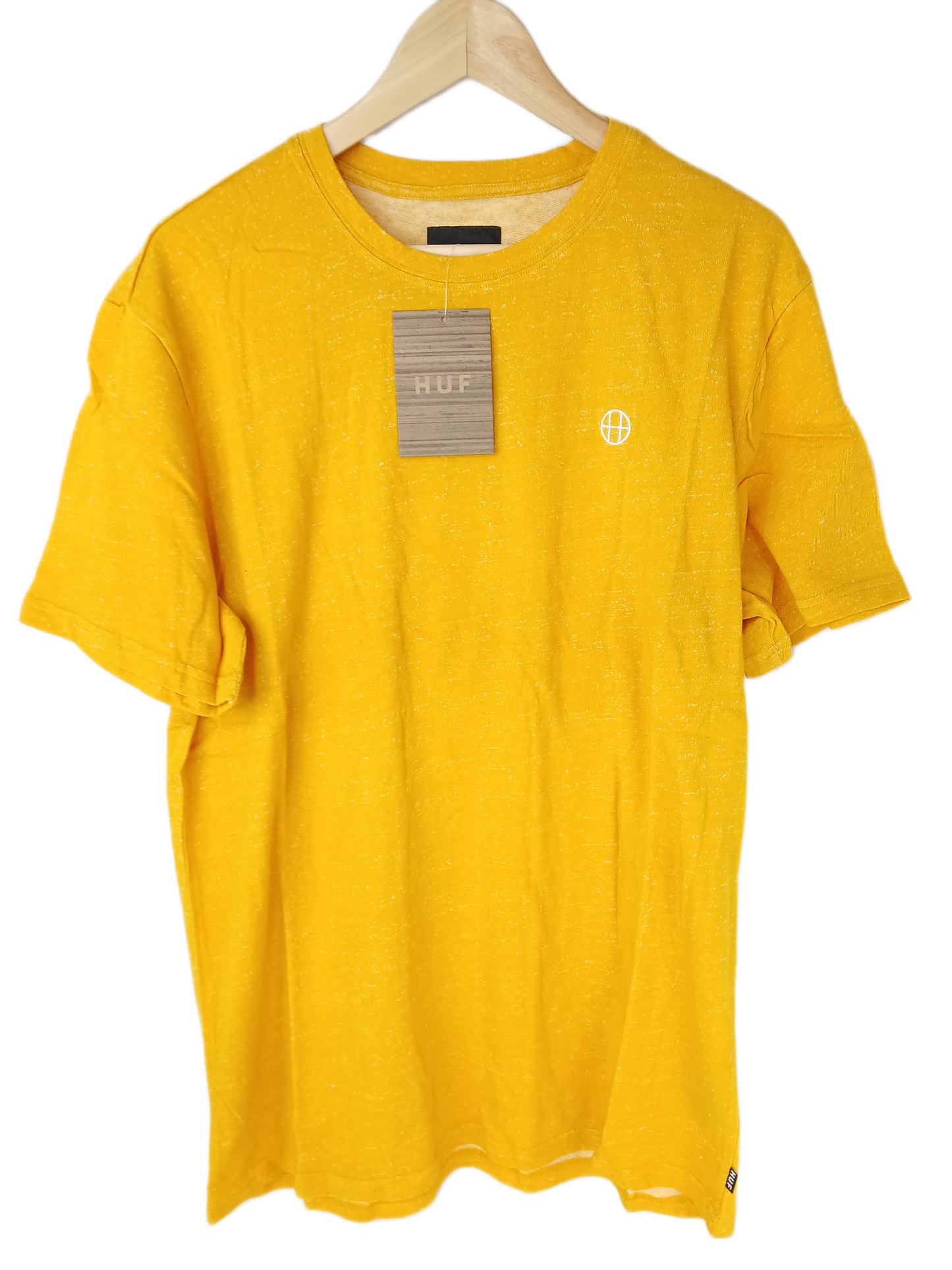 Huf Emb Circle H Logo Mustard Size L S/s Shirt