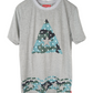 Asphalt Yacht Club AYC A Stars Logo Heather Gray Camo Multi White Stars Size M S/s Vintage Shirt
