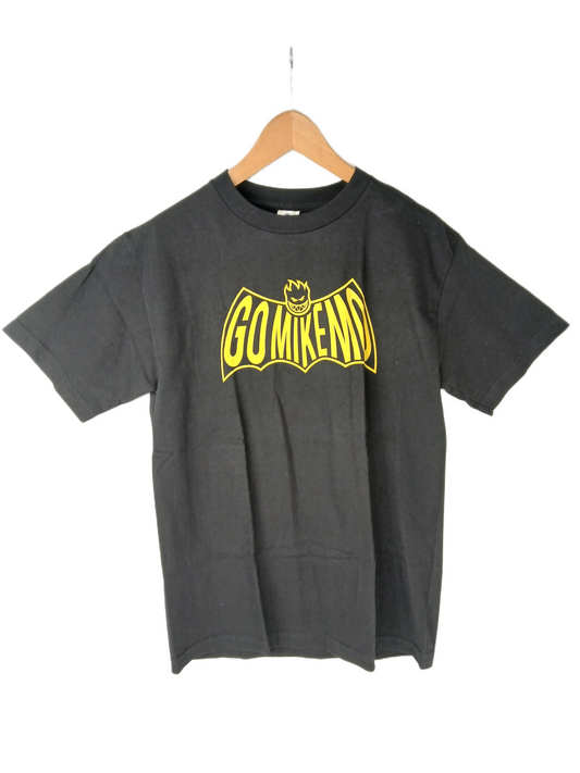 Spitfire Go Mike Mo Batman Logo Black Yellow Size M S/s Vintage shirt