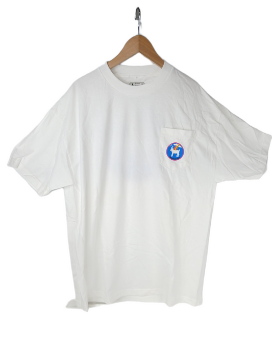 Crailtap Goat Chest Pocket and Back Logo White Size L S/s Shirt