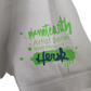 Artist Series Earth Abstract Art Grey Navy Green Size M S/s Shirt
