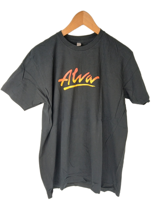 Alva Alva Classic Logo Black Red Orange Size L S/s Vintage Shirt